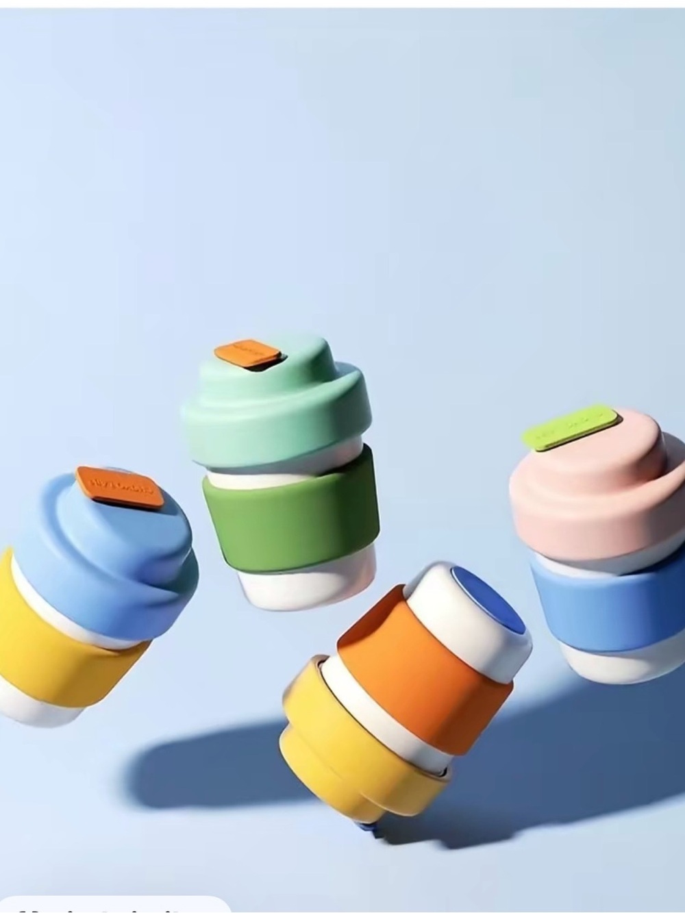Colorful Hot/Cold Cup - Pink & Blue Travel Cup
